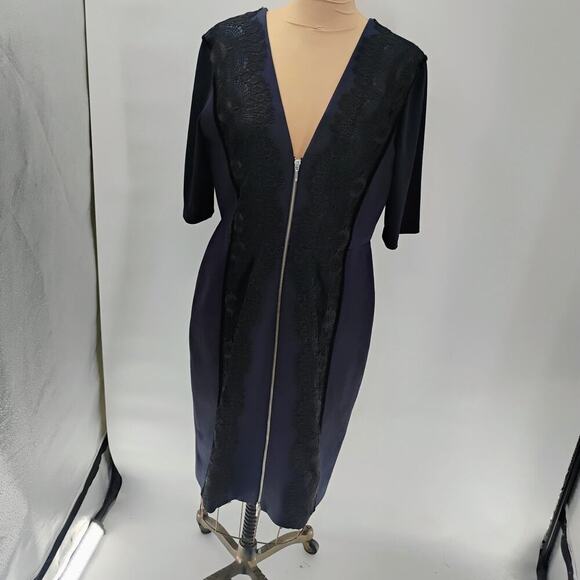 catherine Deane Blue Fitted MIDI Formal Dress size 12 - Picture 3 of 12